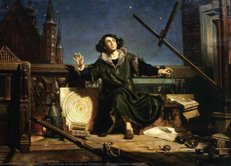 Copernicus in the tower at Frombork by Jan Matejko — Oil Painting Reproduction