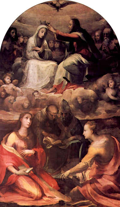 Coronation of Mary in modern living room