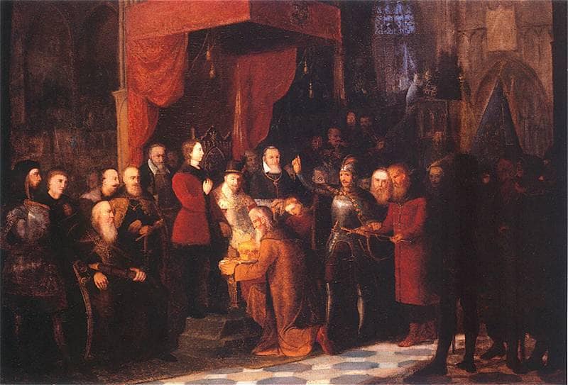 Coronation of the first king A.D. 1001 by Jan Matejko — Oil Painting Reproduction