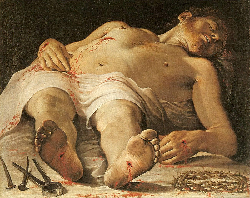 Corpse of Christ by Annibale Carracci — Oil Painting Reproduction