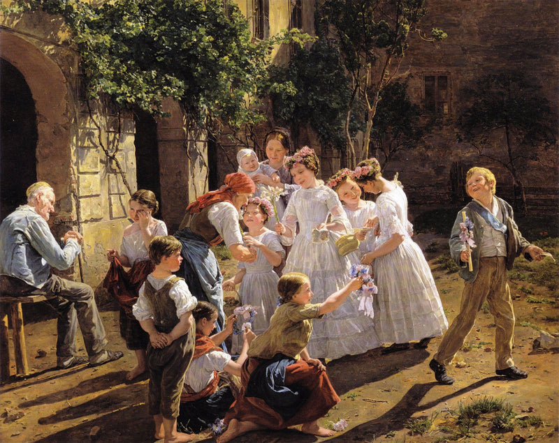 Corpus Christi Morning by Ferdinand Georg Waldmüller — Oil Painting Reproduction