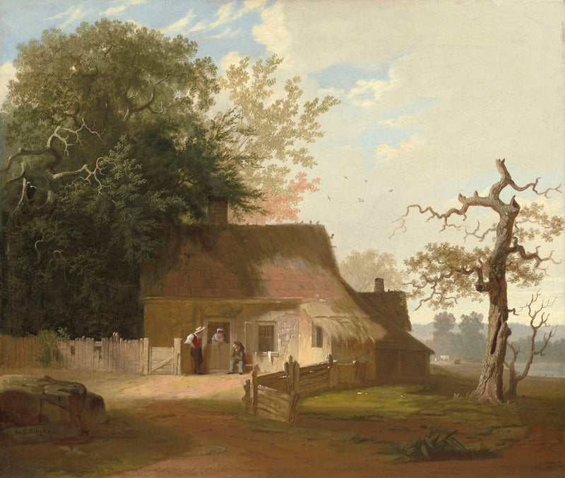 Cottage Scenery by George Caleb Bingham — Oil Painting Reproduction
