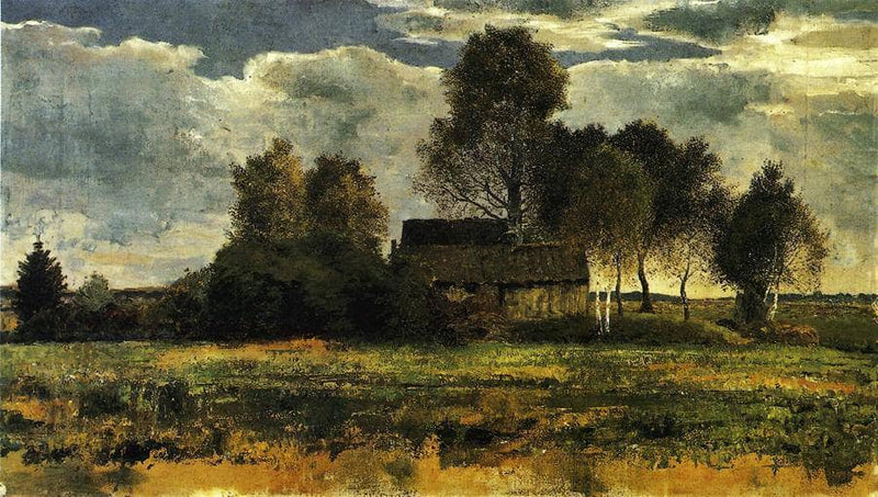 Cottages on the Dachau Marsh by Franz Marc — Oil Painting Reproduction