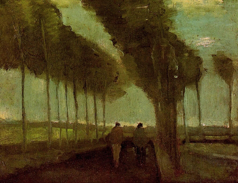 Country Lane with Two Figures by Vincent van Gogh — Oil Painting Reproduction