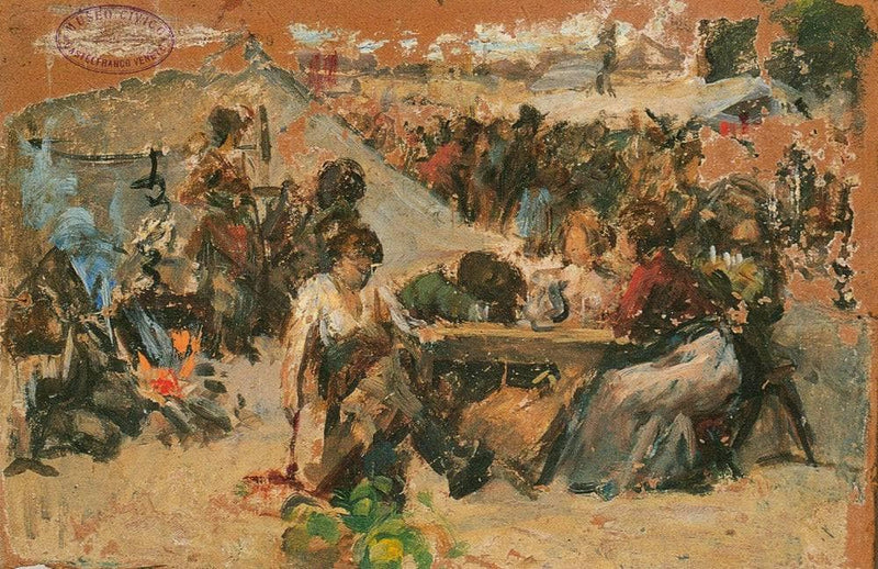 Country lunch by Noè Bordignon — Oil Painting Reproduction