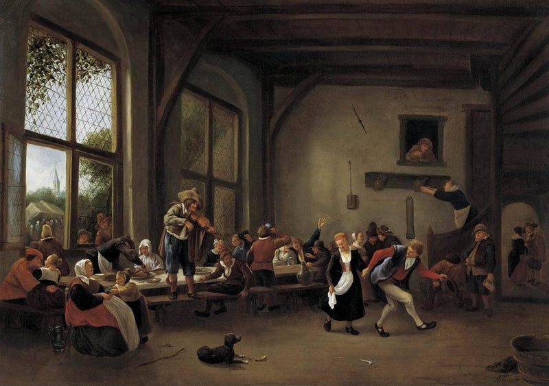 Country Wedding by Jan Steen — Oil Painting Reproduction