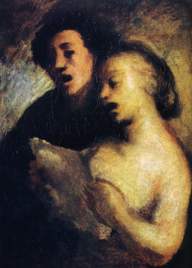 Couples Singers by Honore Daumier — Oil Painting Reproduction