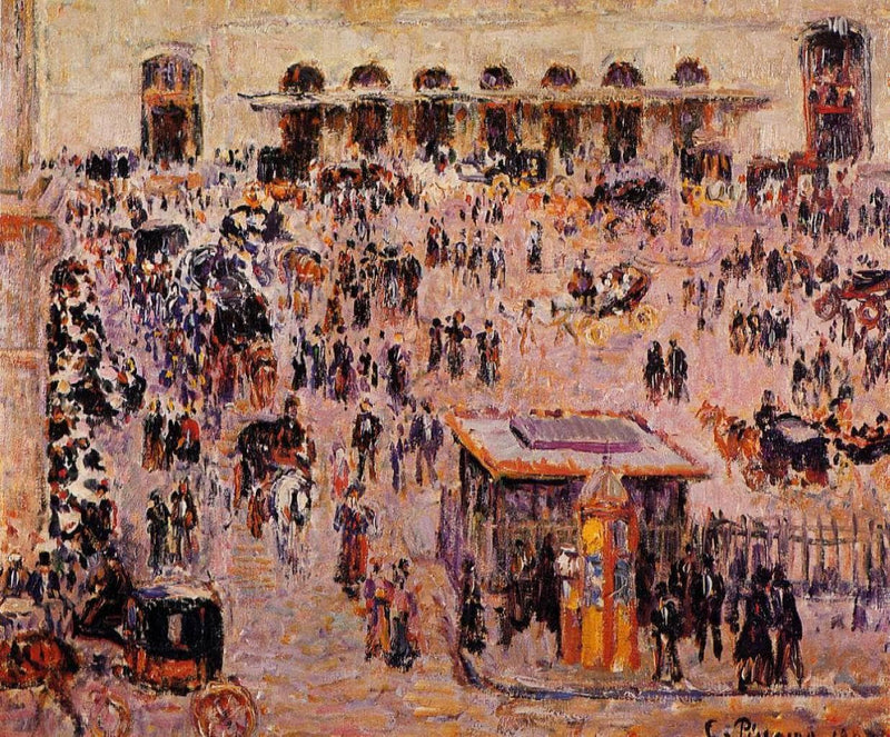 Cour du Havre (Gare St. Lazare) by Camille Pissarro — Oil Painting Reproduction