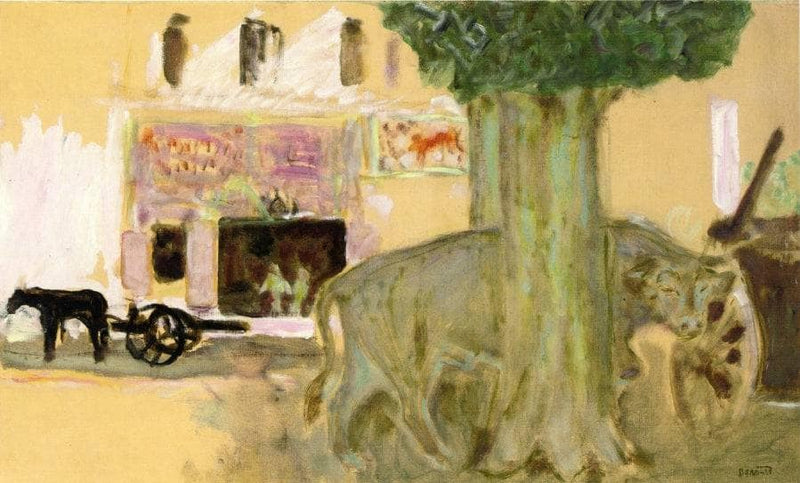 Cow behind a Tree by Pierre Bonnard — Oil Painting Reproduction