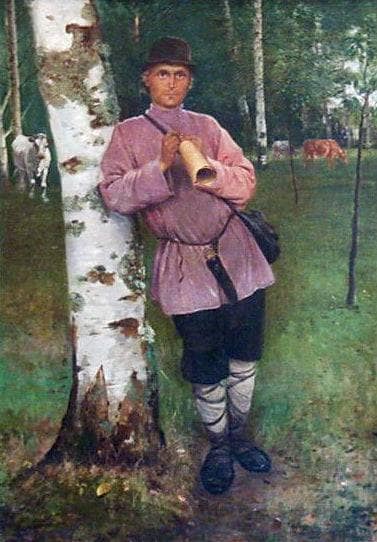 Cowboy by Nikolay Bogdanov-Belsky — Oil Painting Reproduction