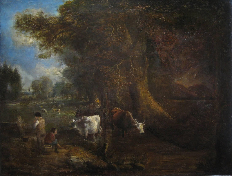 Cows by the stream by Adam Pynacker, Oil Painting Reproduction