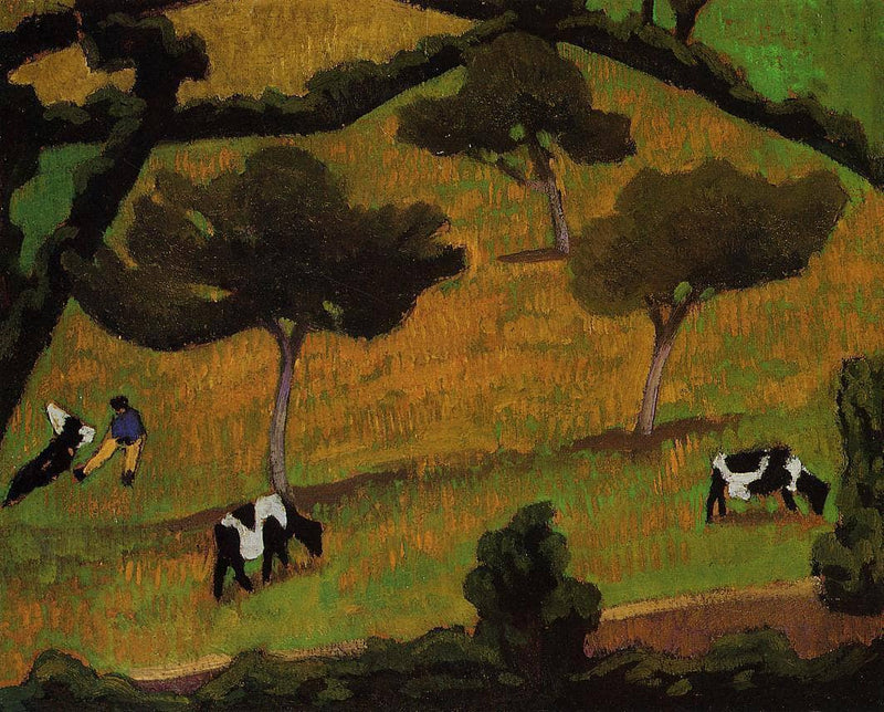 Cows in a Meadow by Roger de La Fresnaye — Oil Painting Reproduction