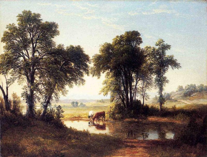 Cows in a New Hampshire Landscape by Asher Brown Durand — Oil Painting Reproduction