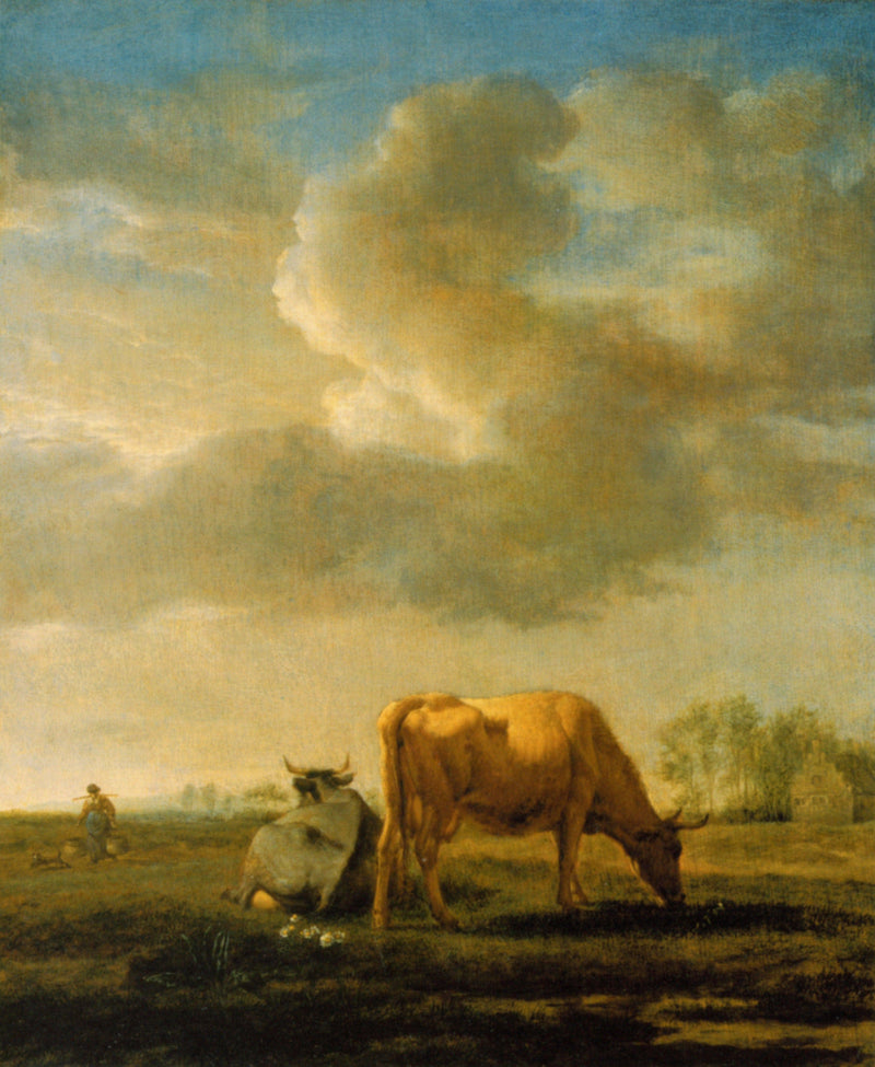 Cows on a Meadow by Adriaen van de Velde — Oil Painting Reproduction