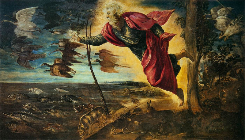 Creation of the Animals by Tintoretto — Oil Painting Reproduction