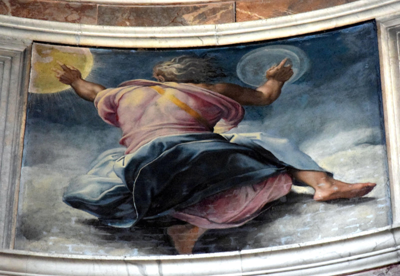 Creation of the Sun and the Moon by Francesco de' Rossi (Francesco Salviati), "Cecchino", Oil Painting Reproduction
