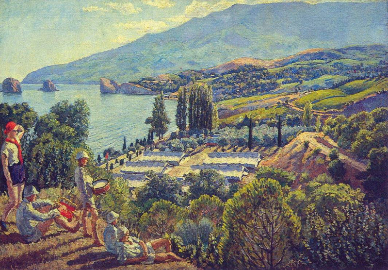 Crimea. Pioneer camp-resort by Ilya Mashkov — Oil Painting Reproduction