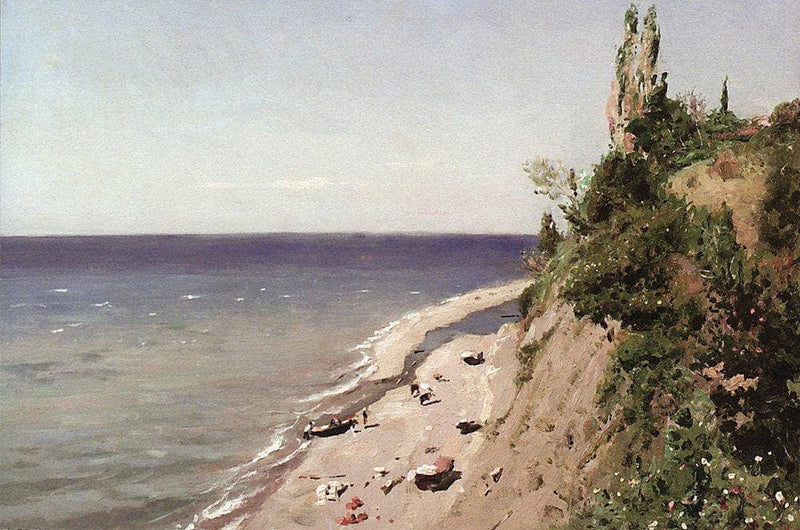 Crimean seashore by Vladimir Makovsky — Oil Painting Reproduction