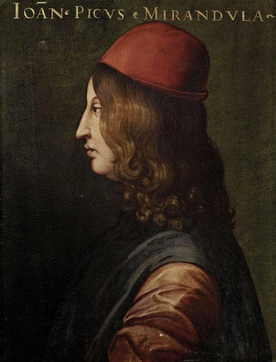 Portrait of Pico della Mirandola in kitchen