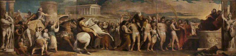 Crowning the Victors at Olympia by James Barry, Oil Painting Reproduction