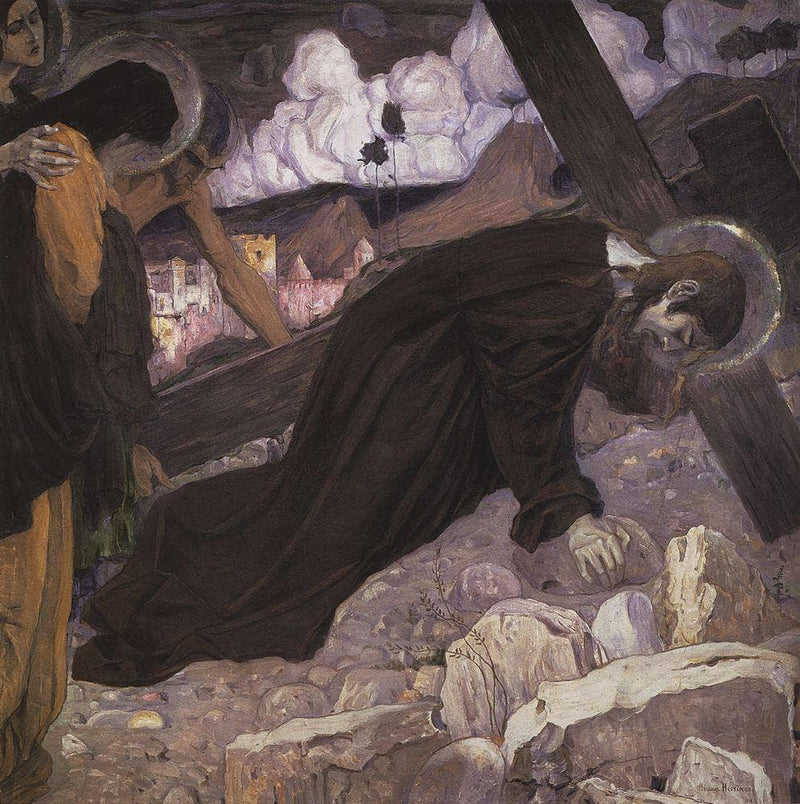 Crucifixion by Mikhail Nesterov — Oil Painting Reproduction