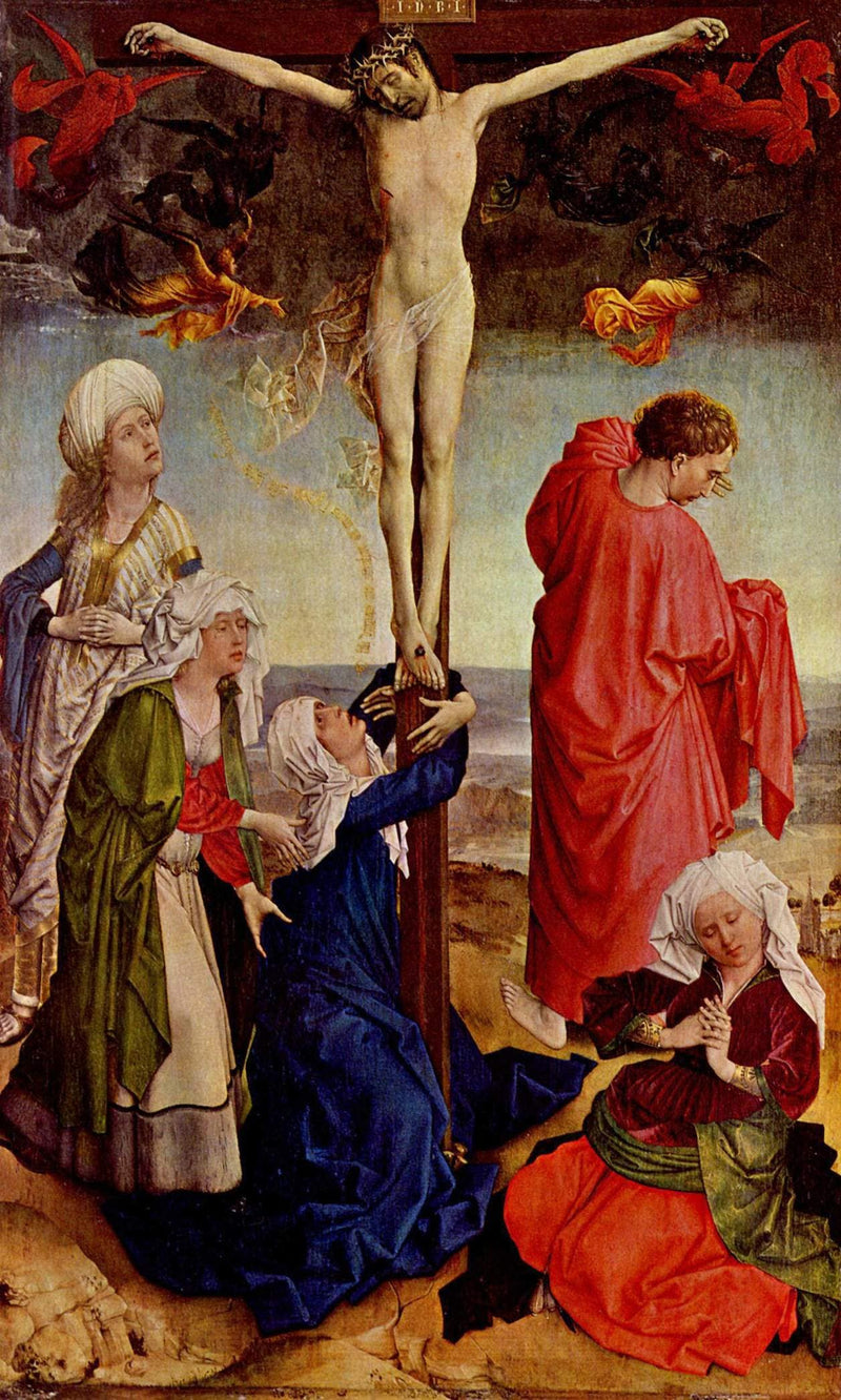 Crucifixion by Robert Campin — Oil Painting Reproduction