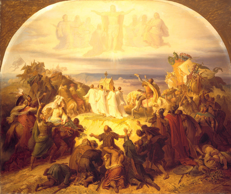 Crusaders Before Jerusalem by Wilhelm von Kaulbach — Oil Painting Reproduction