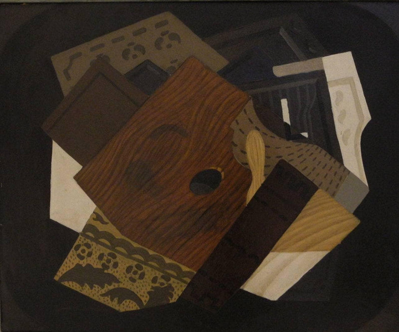 Cubist self-portrait by David Kakabadze — Oil Painting Reproduction