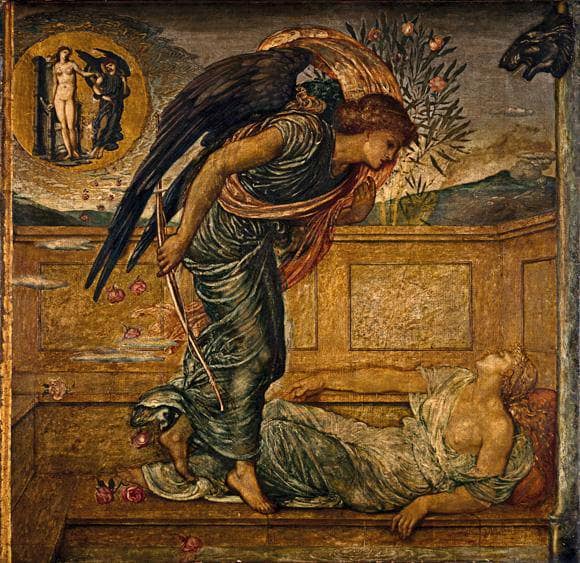 Cupid and Psyche by Edward Burne-Jones — Oil Painting Reproduction