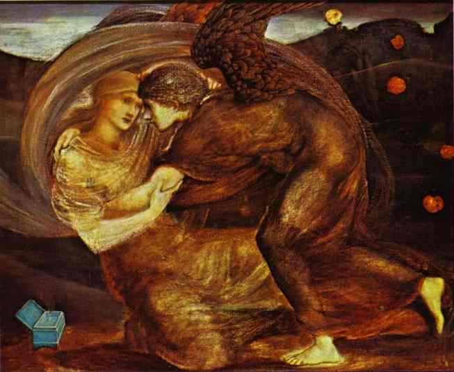 Cupid Delivering Psyche by Edward Burne-Jones — Oil Painting Reproduction