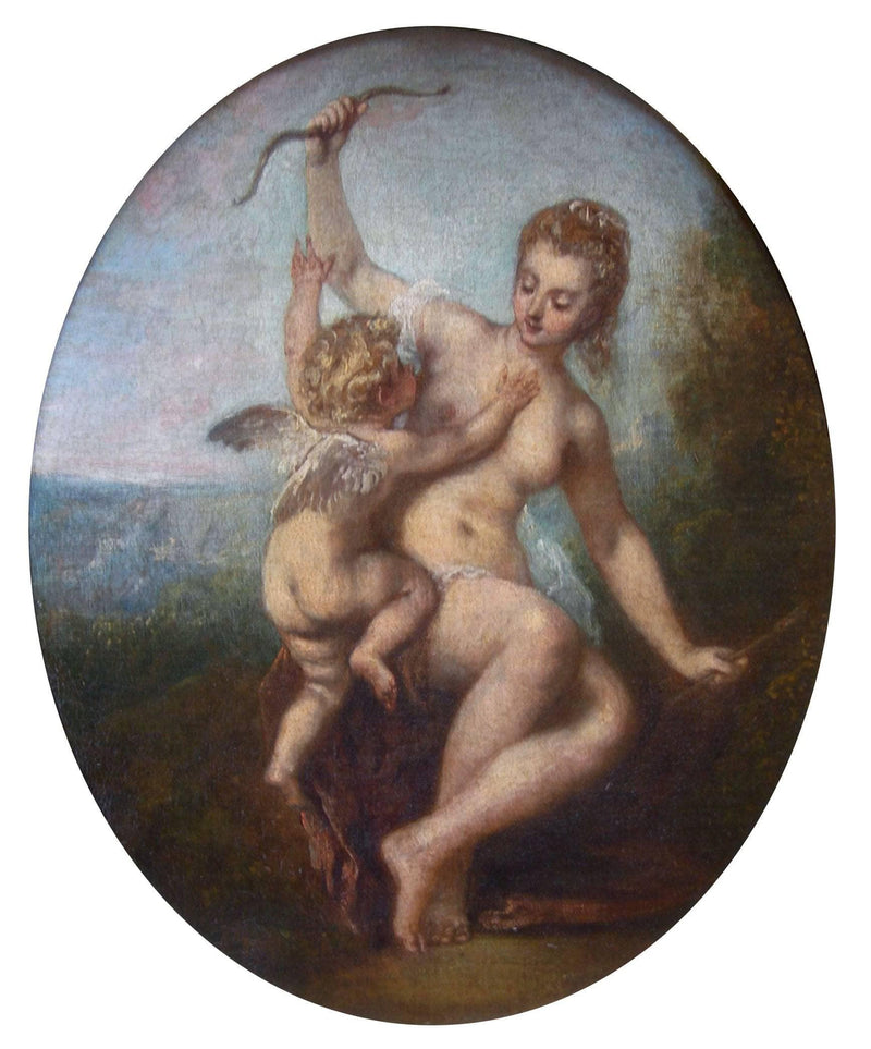 Cupid Disarmed by Antoine Watteau — Oil Painting Reproduction