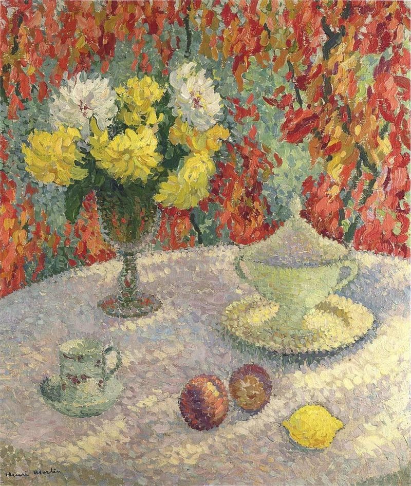 Dahlias in the Sun by Henri Martin — Oil Painting Reproduction