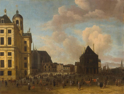 Dam Square in Amsterdam in apartment