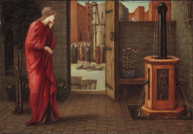 Danaë Watching the Building of the Brazen Tower by Edward Burne-Jones — Oil Painting Reproduction