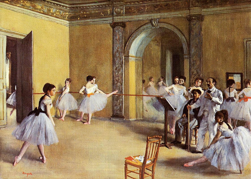 Dance Class at the Opera, rue Le Peletier by Edgar Degas — Oil Painting Reproduction