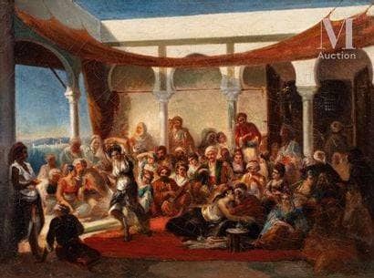 Dancer and favorites by Alfred Dehodencq — Oil Painting Reproduction