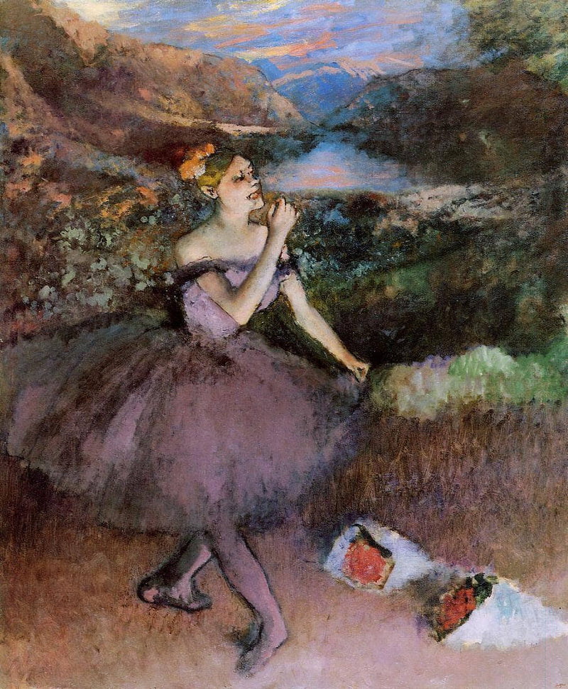 Dancer with Bouquets by Edgar Degas — Oil Painting Reproduction