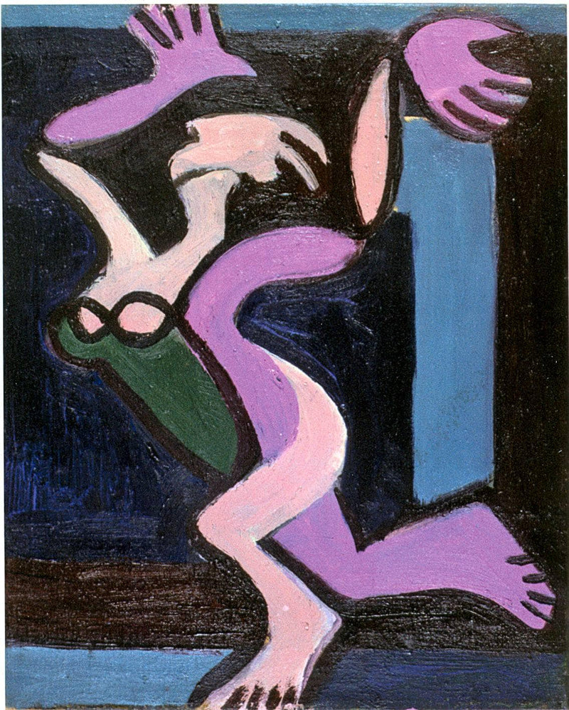 Dancing Female Nude, Gret Palucca by Ernst Ludwig Kirchner — Oil Painting Reproduction