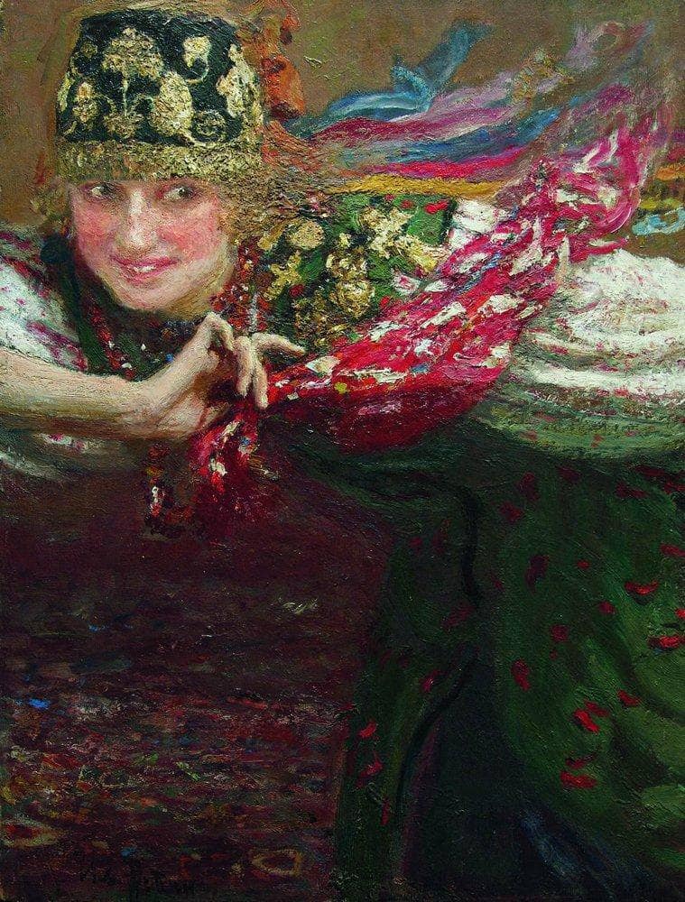 Dancing woman by Ilya Repin — Oil Painting Reproduction