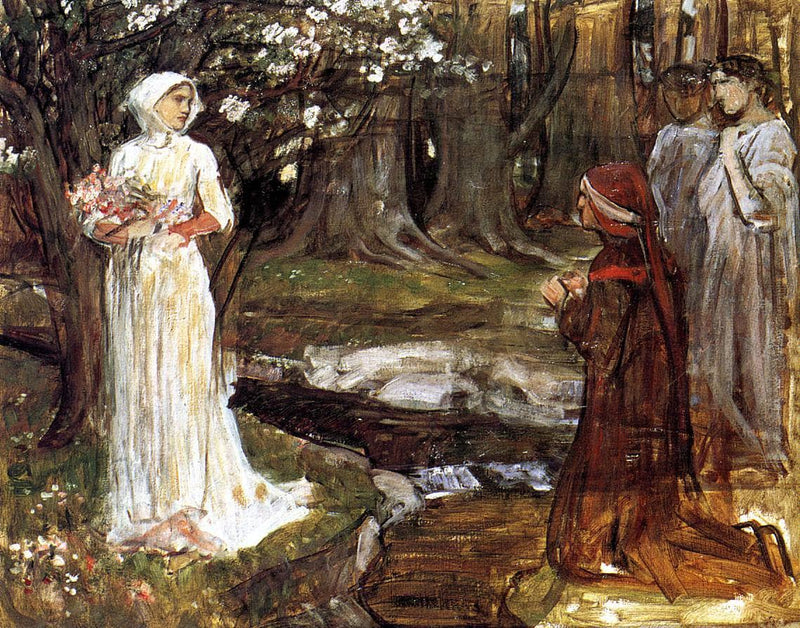 Dante and Beatrice by John William Waterhouse — Oil Painting Reproduction