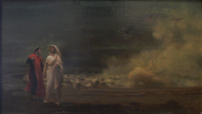 Dante and Virgil in Hell by Jean-Leon Gerome — Oil Painting Reproduction