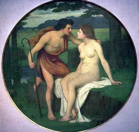 Daphnis and Chloe by Pierre Puvis de Chavannes — Oil Painting Reproduction