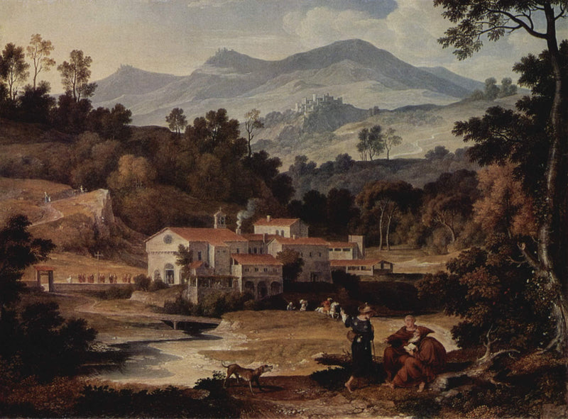 Das Kloster San Francesco Im Sabinergebirge Bei Rom by Joseph Anton Koch — Oil Painting Reproduction
