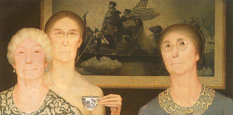 Daughters of Revolution by Grant Wood, Oil Painting Reproduction