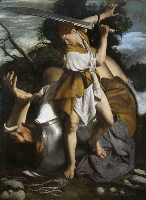 David and Goliath by Orazio Gentileschi — Oil Painting Reproduction