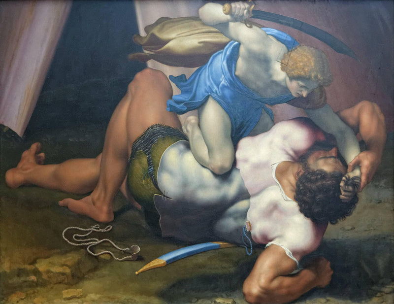 David and Goliath (Recto) by Daniele da Volterra — Oil Painting Reproduction