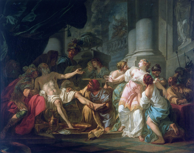 The Death of Seneca by Jacques-Louis David — Oil Painting Reproduction