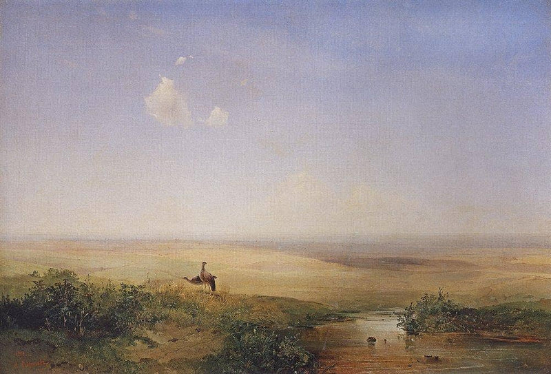 Daytime in the Steppes by Aleksey Savrasov — Oil Painting Reproduction