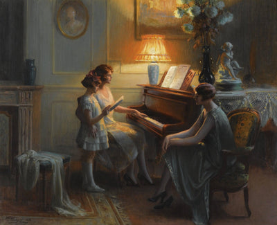 The singing lesson in apartment