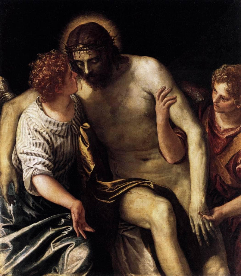 Dead Christ Supported by Two Angels by Paolo Veronese — Oil Painting Reproduction